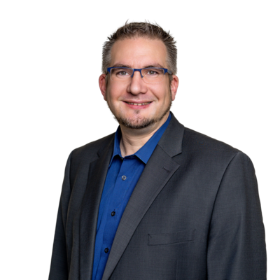 Referent Christian Hainke mit blauem Hemd und schwarzem Sakko