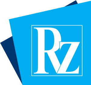 Logo der Rheiderland Zeitung  in blau/wei&szlig;